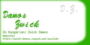 damos zwick business card